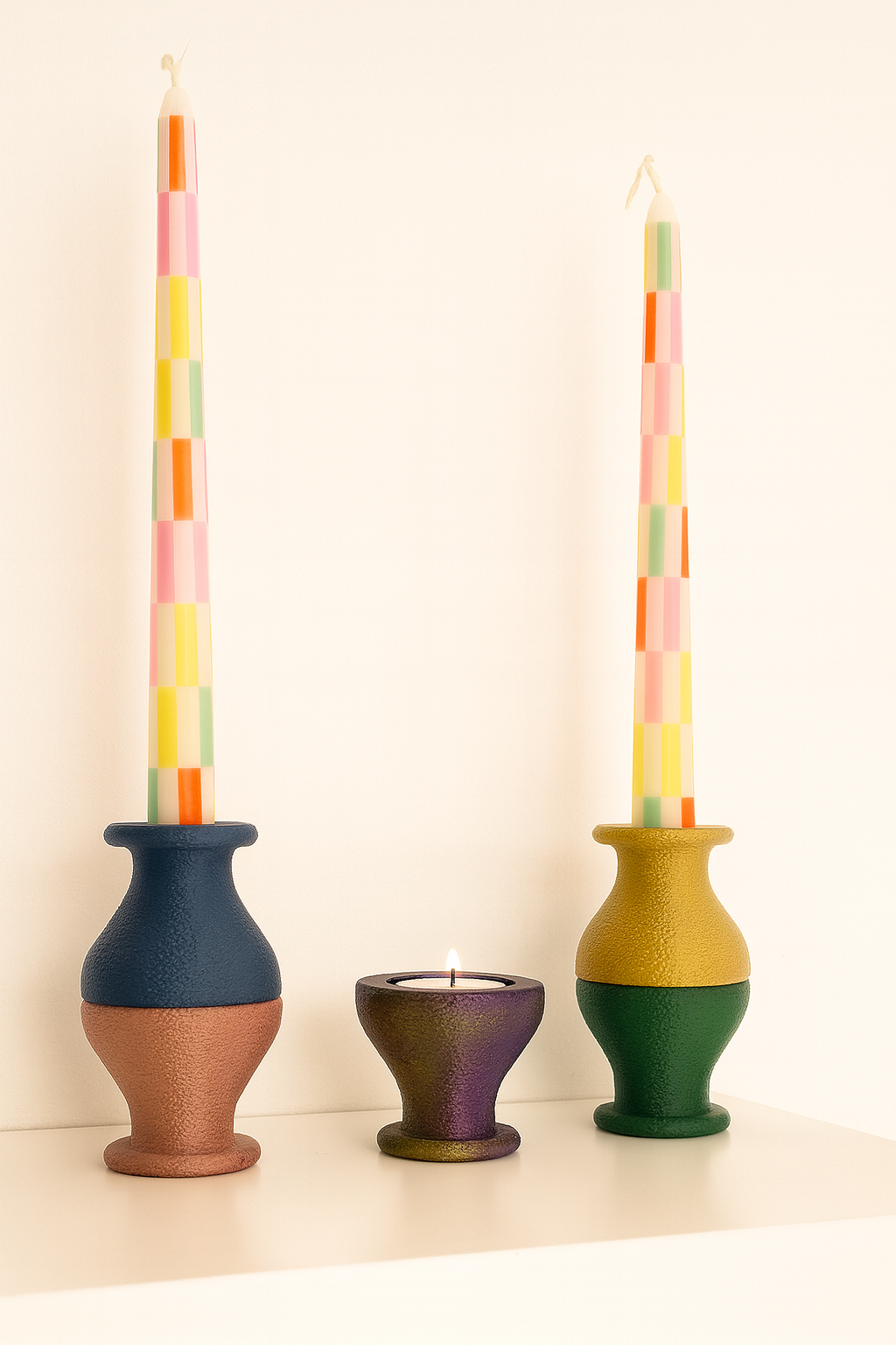 Nido - Porta Candele Metallizzate